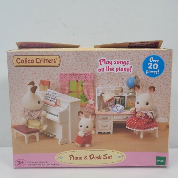 Calico Critters Piano & Desk Furniture Set NIB - Picture 1 of 2